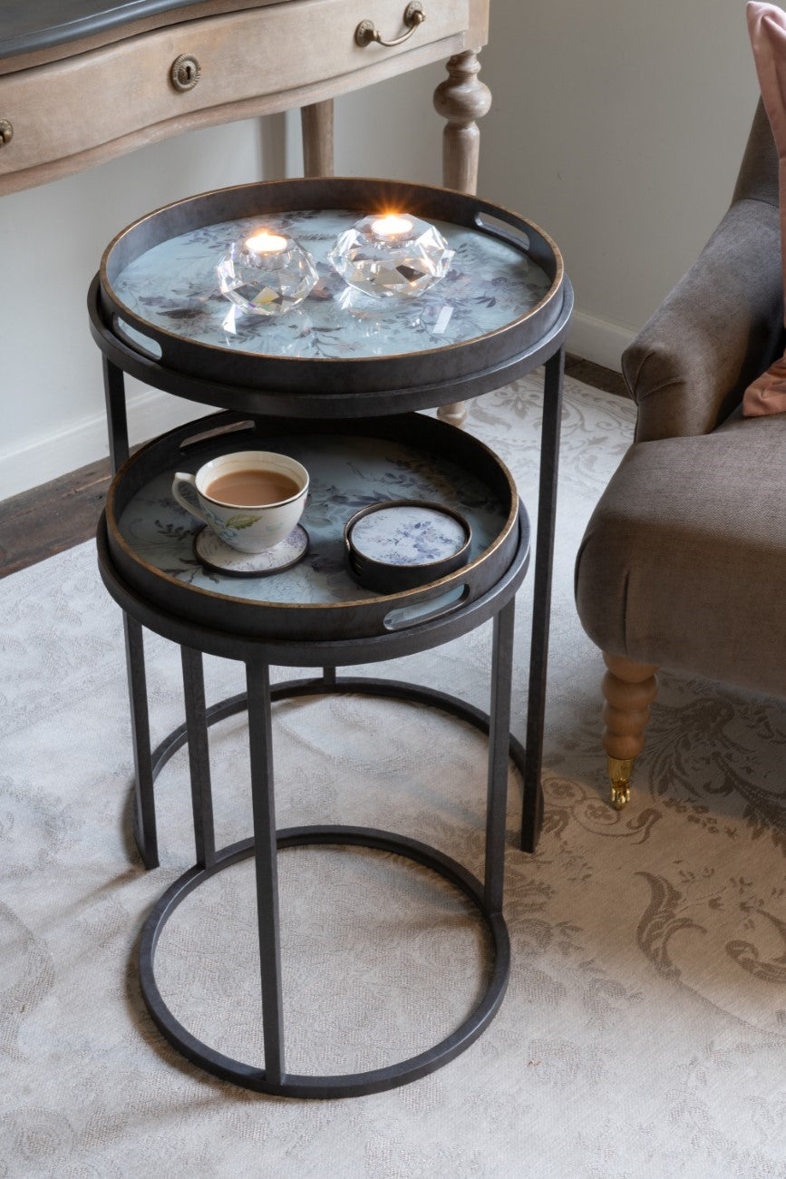 Set of 2 Laura Ashley Linlithgow Tray Side Tables